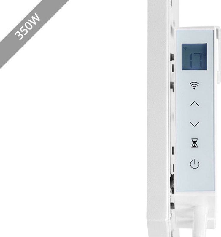 Vlectro - Slim Infraroodverwarmingspaneel - 350 W - Wit - Met Timer