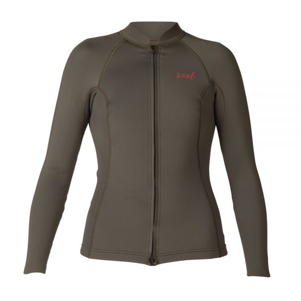 Xcel 2/1 Womens Axis Front Zip Wetsuit Top 8