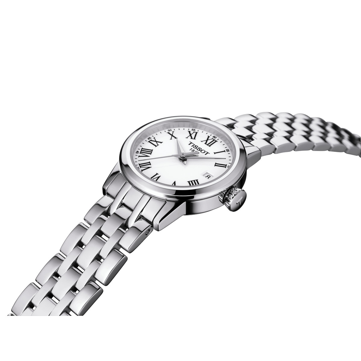 Montre TISSOT T-classic femme bracelet acier inoxydable gris