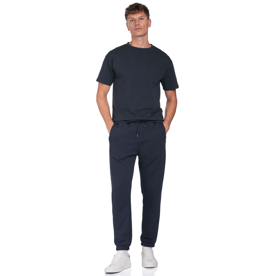 Jonas Nielsen Herren T-Shirt mit Brusttasche dunkelblau