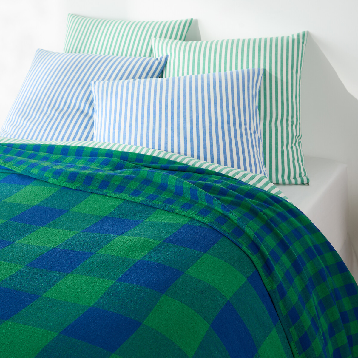 LA REDOUTE INTERIORS<br>Colcha xadrez em tetra, Calix