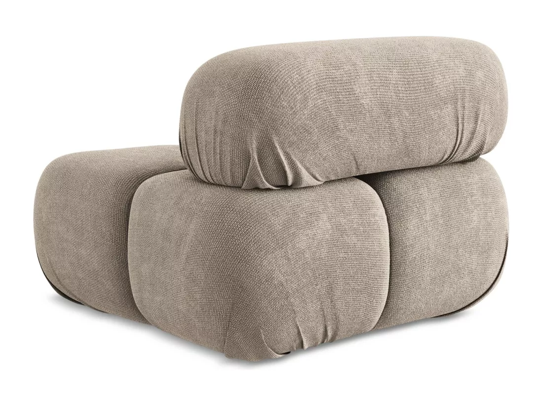 Fauteuil en Chenille - beige foncé - LOKUA
