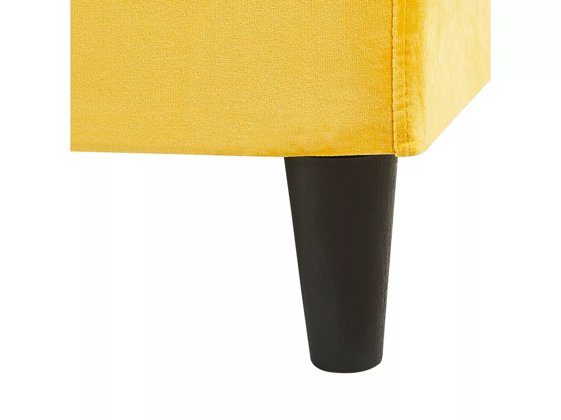 Revêtement de cadre de lit Velours FITOU 180 x 200 cm Jaune