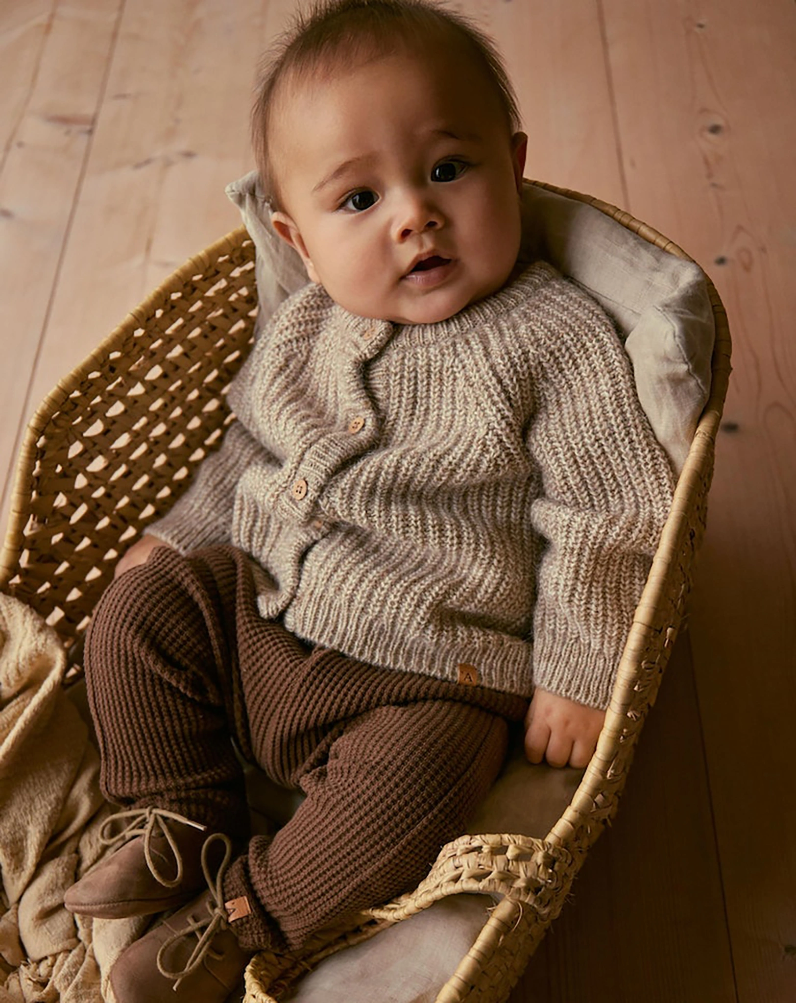 Strickjacke NBMOMIO in chinchilla