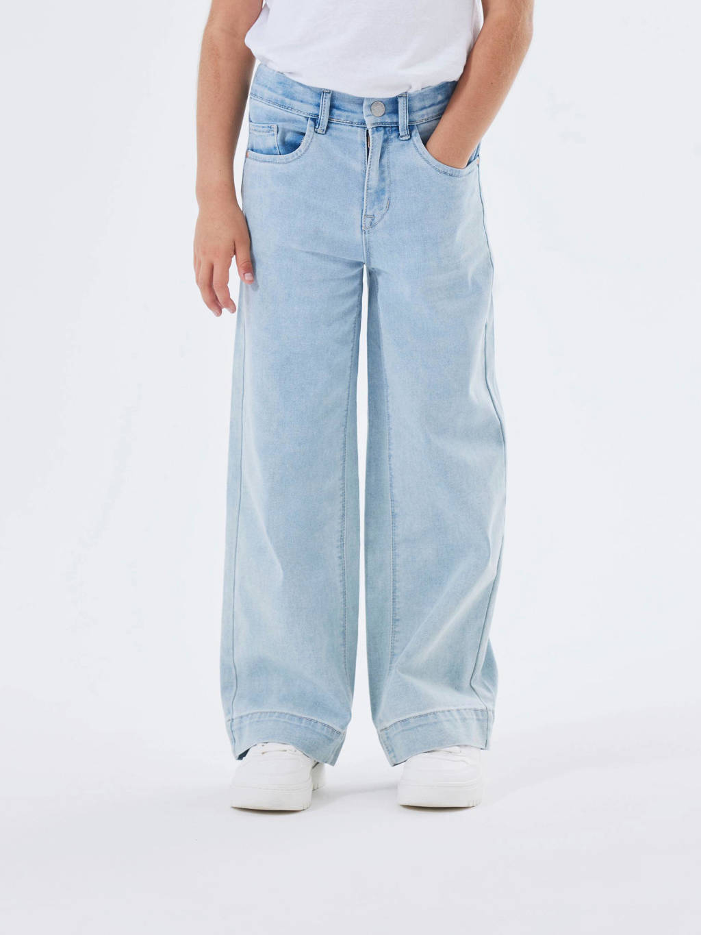 NAME IT wide leg jeans NKFROSE light blue denim