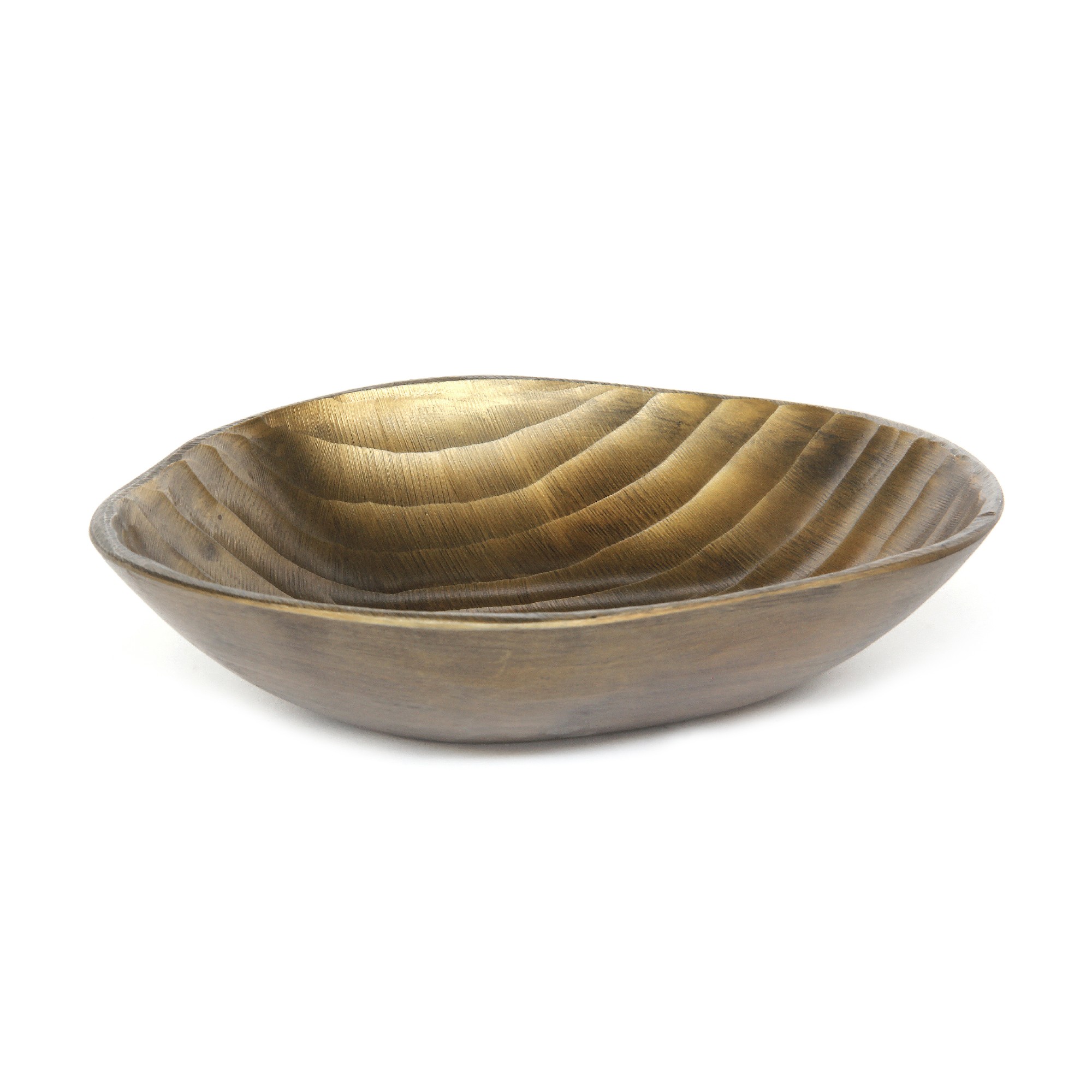 Schale 'Malfa', messing, T 26 cm, B 28 cm, H 6 cm von fischer's lagerhaus