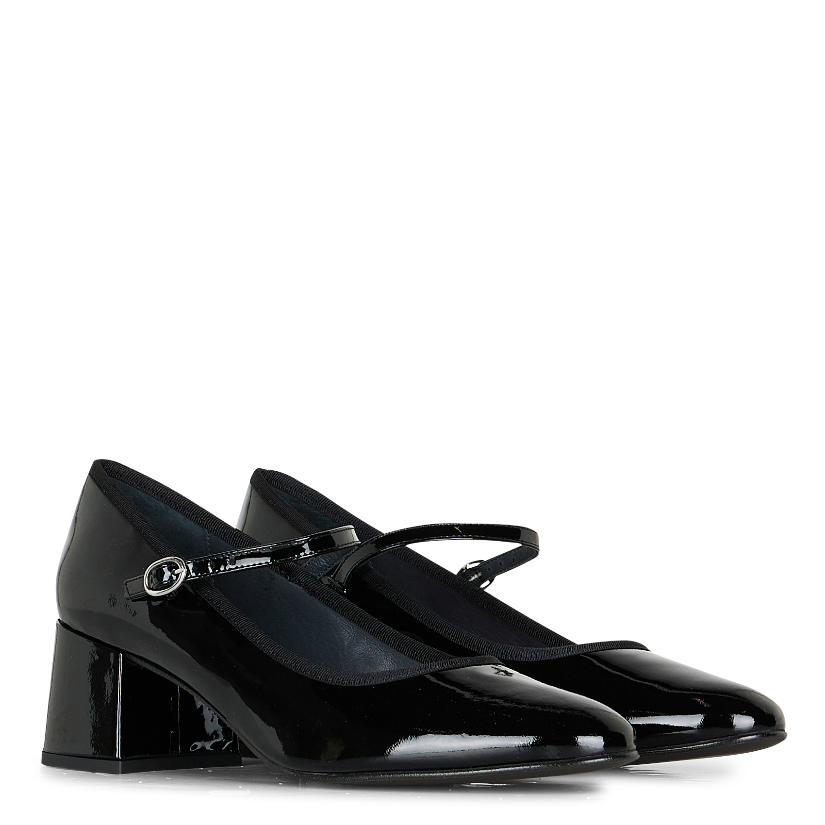 DALMATIE - Babies à talons en cuir verni| Noir