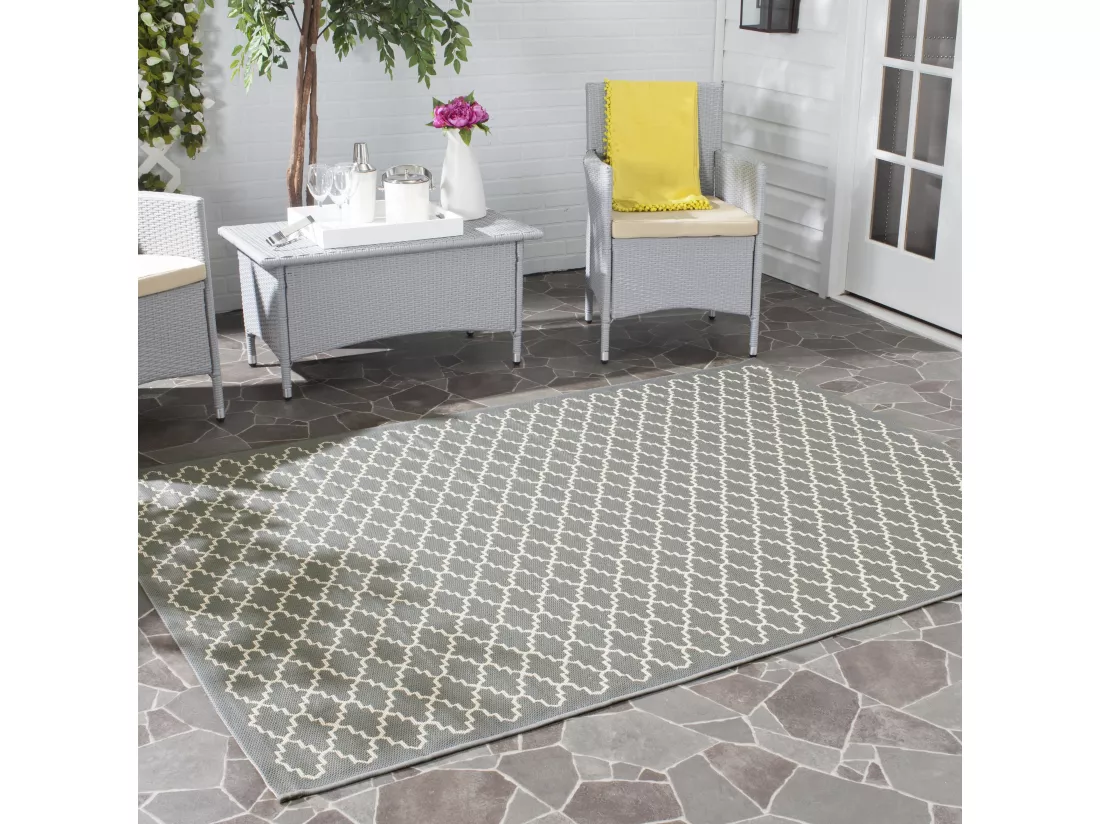 Tapis Anthracite & Beige 122 X 170 cm - Zinnia
