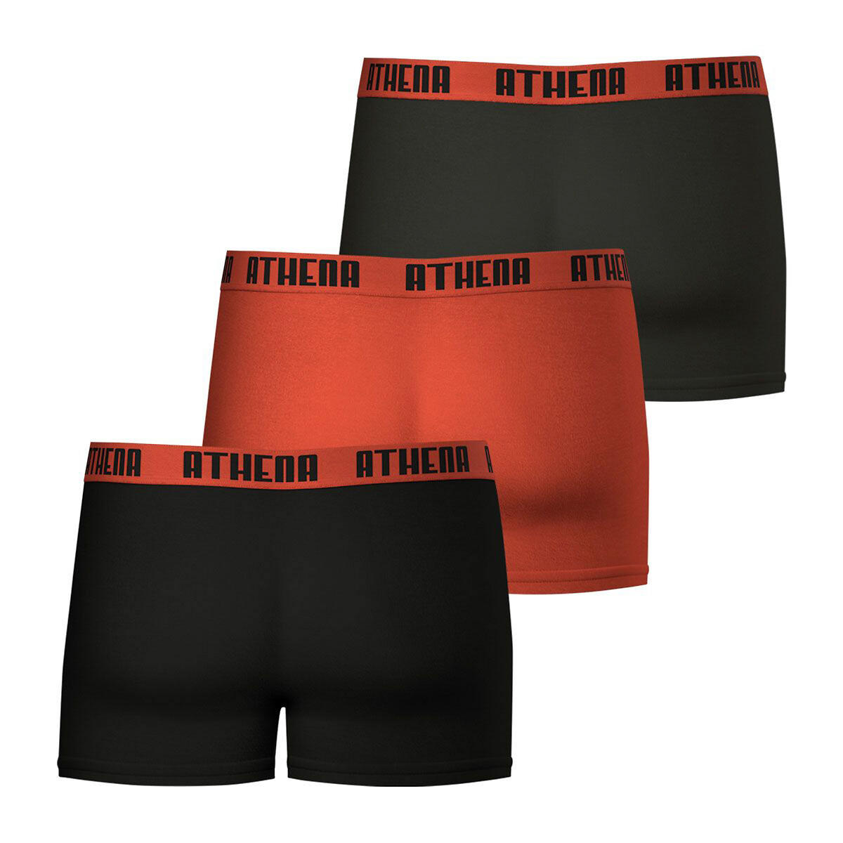 ATHENA<br>Conjunto de 3 cuecas boxer na cor básica