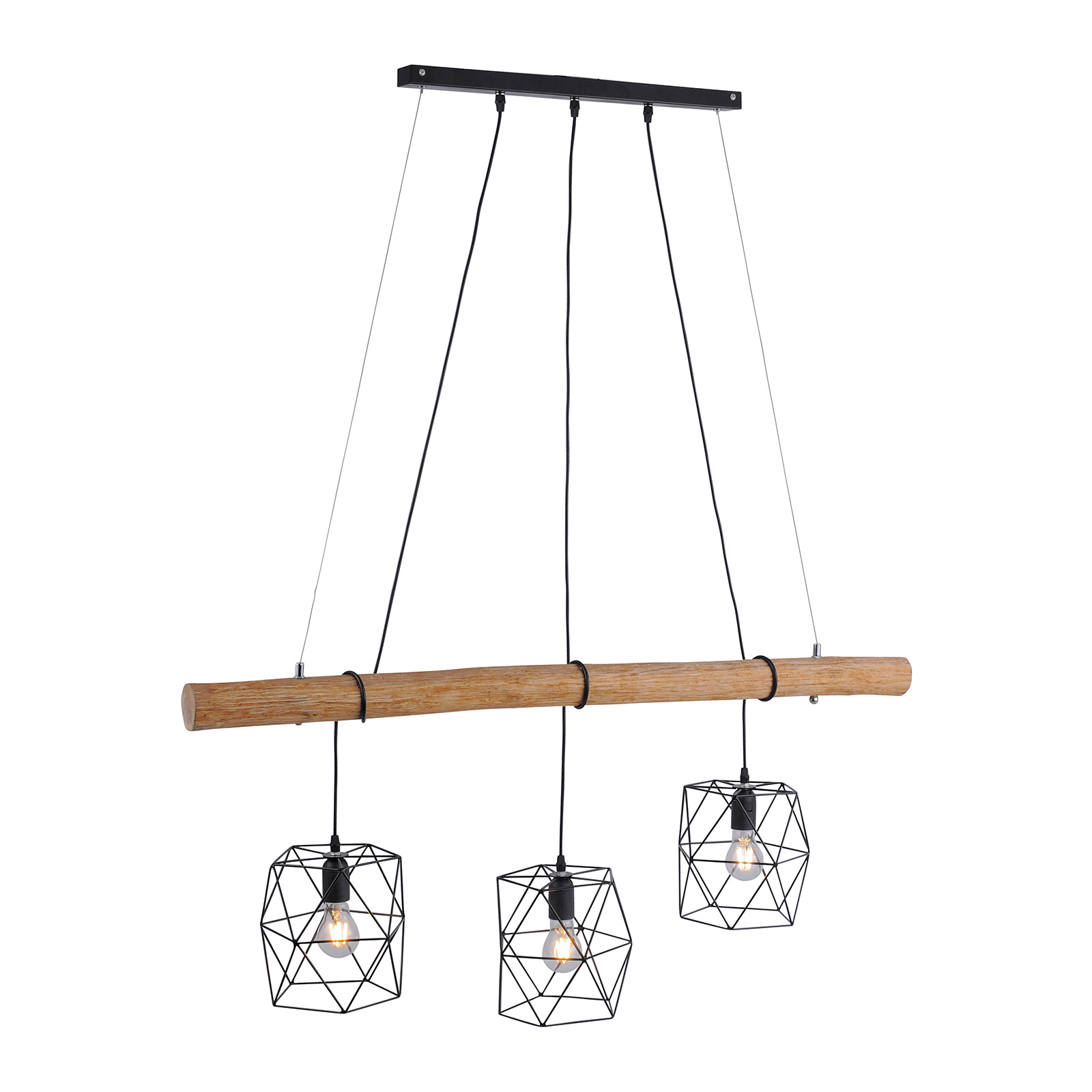 Pendelleuchte - 3-flammig - 120 cm breit
