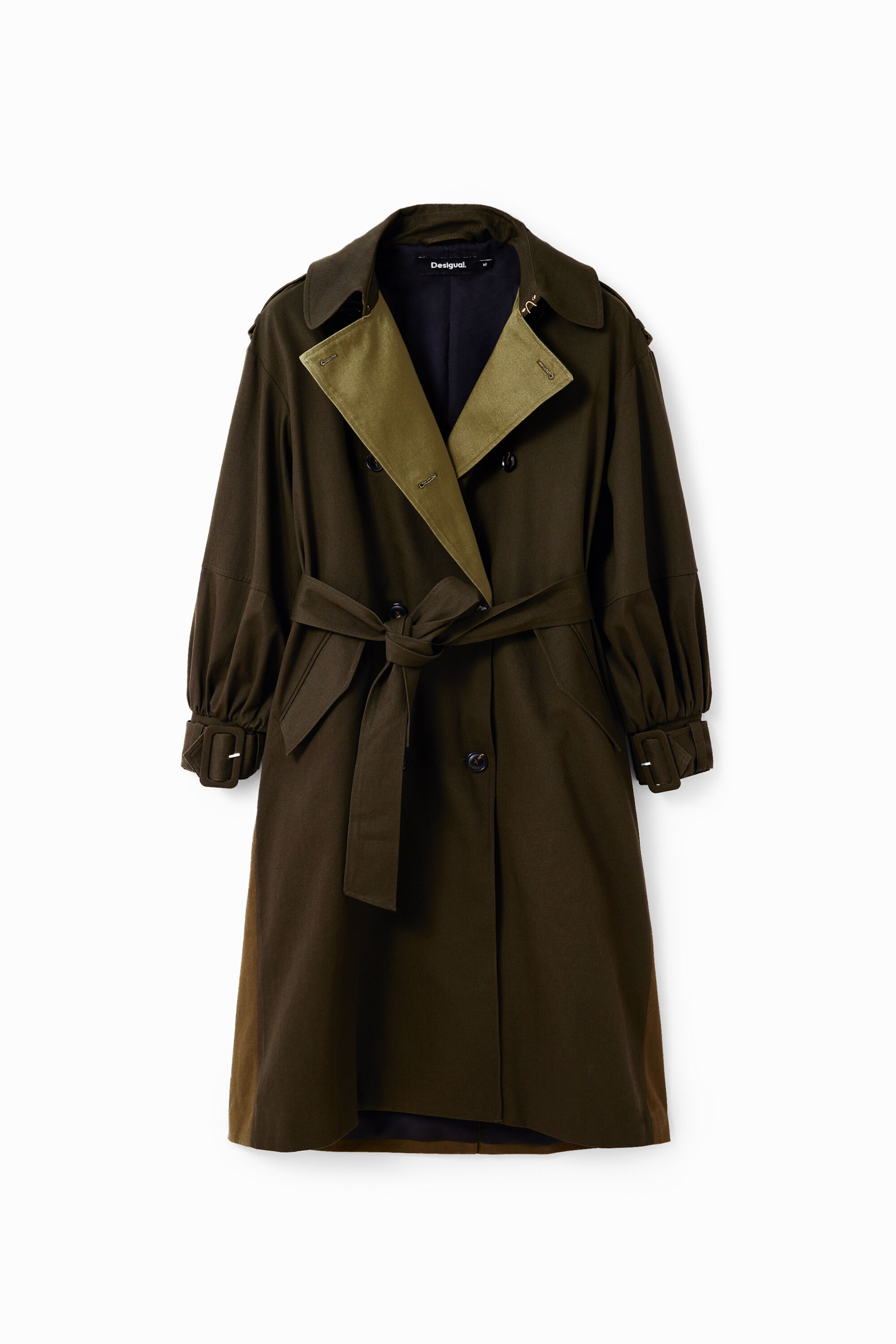 Trench coat oversized com cinto