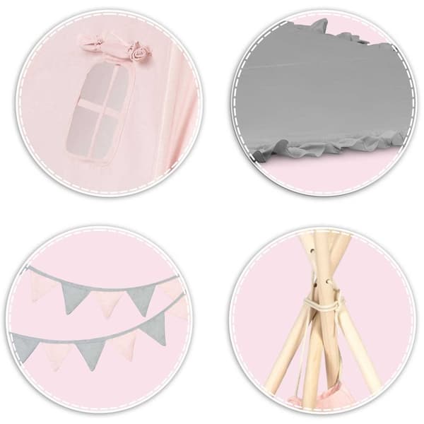 Barne Tipi telt NK-406 Nukido - Lys rosa