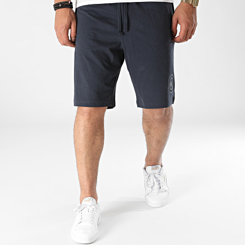 Short Jogging Peached Jersey Bleu Marine