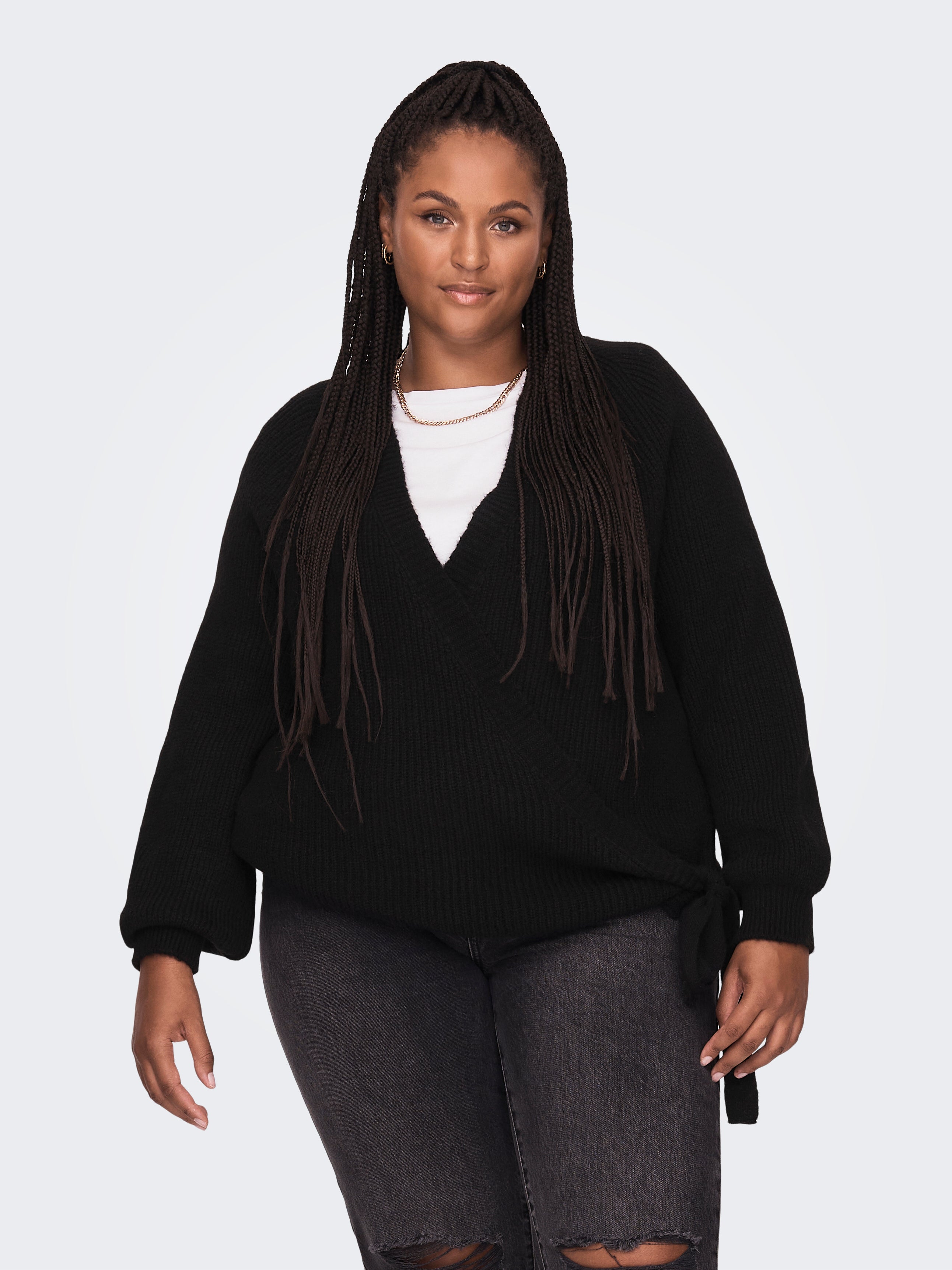 CARJADEI Strickjacke Black