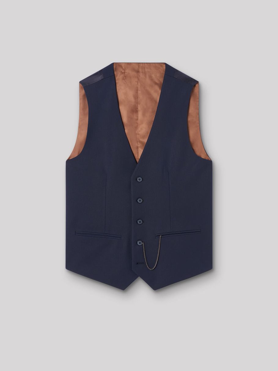Gilet coordonnable en poly-viscose uni