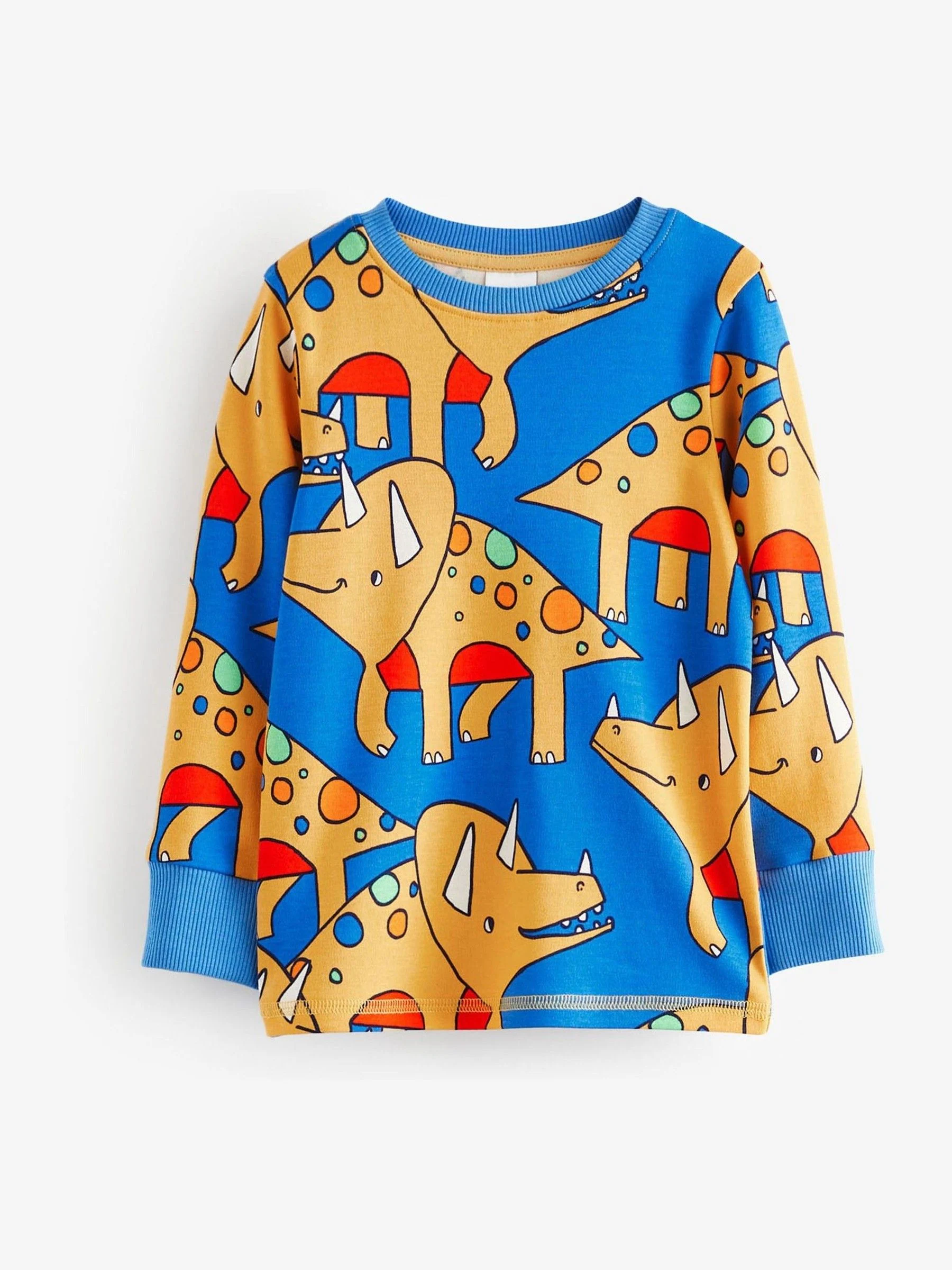 Felkleurig met dinosaurusprint - Verpakking van 3 knusse pyjama's (9 mnd-10 jr)