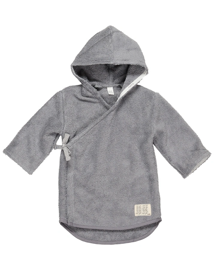 Wickelbademantel DIJON ORG in steel grey