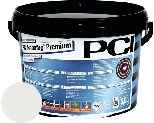 PCI Nanofug® Premium Variabele Flexibele Voegmortel voor alle tegels en natuursteen, zilvergrijs, 5 kg