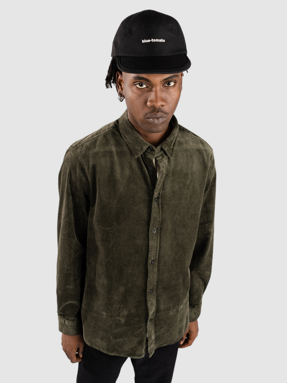 Anerkjendt Akleif Corduroy Shirt forest night