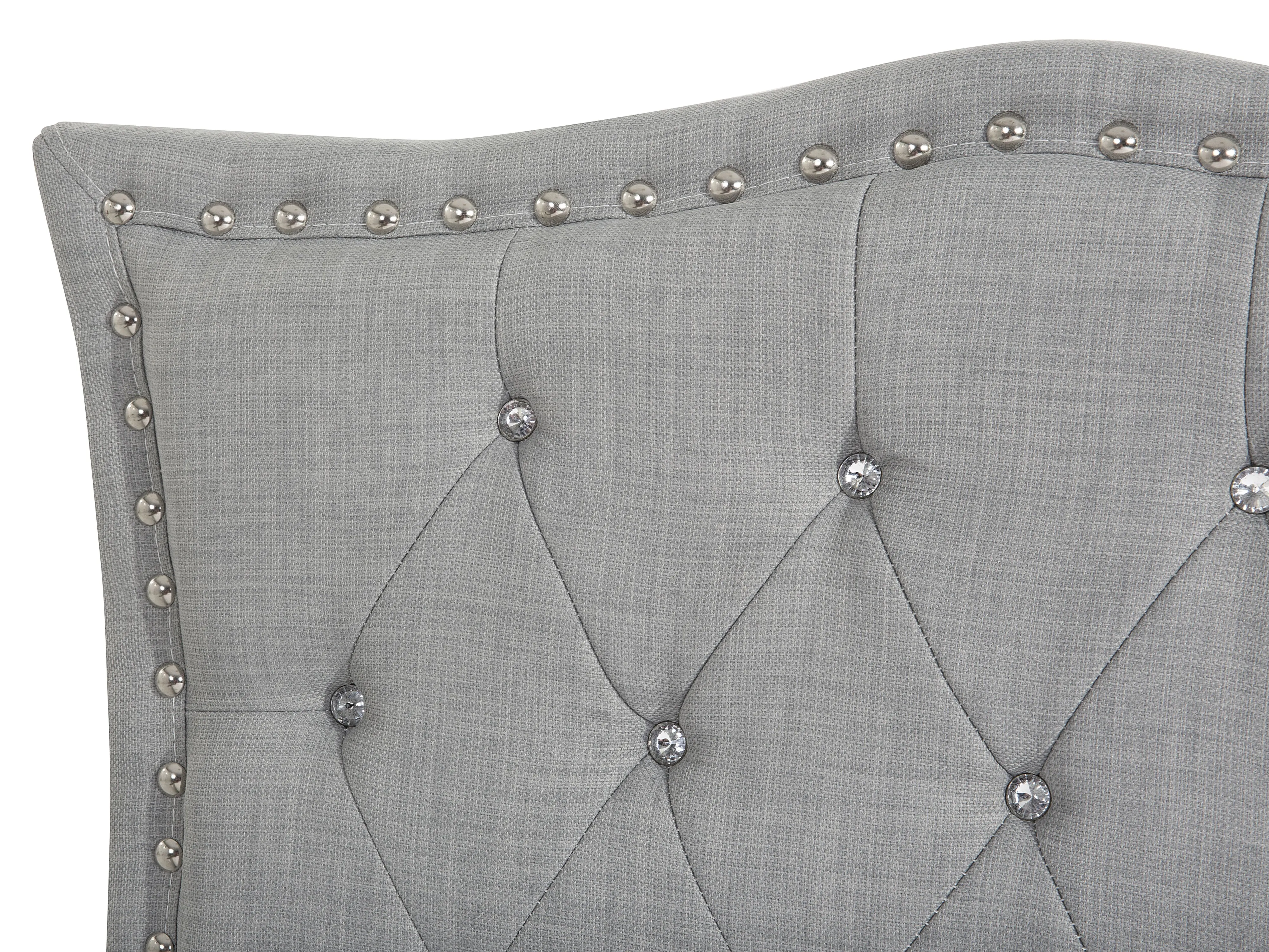 Bed met opbergruimte Stof METZ 160 x 200 cm Lichtgrijs