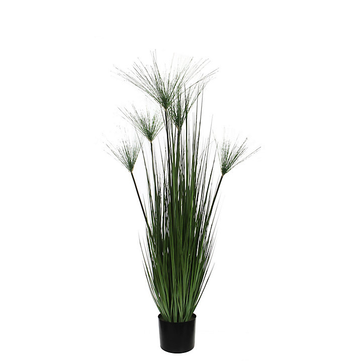 Papyrus artificiel en pot plastique vert ø17 x h.127 cm