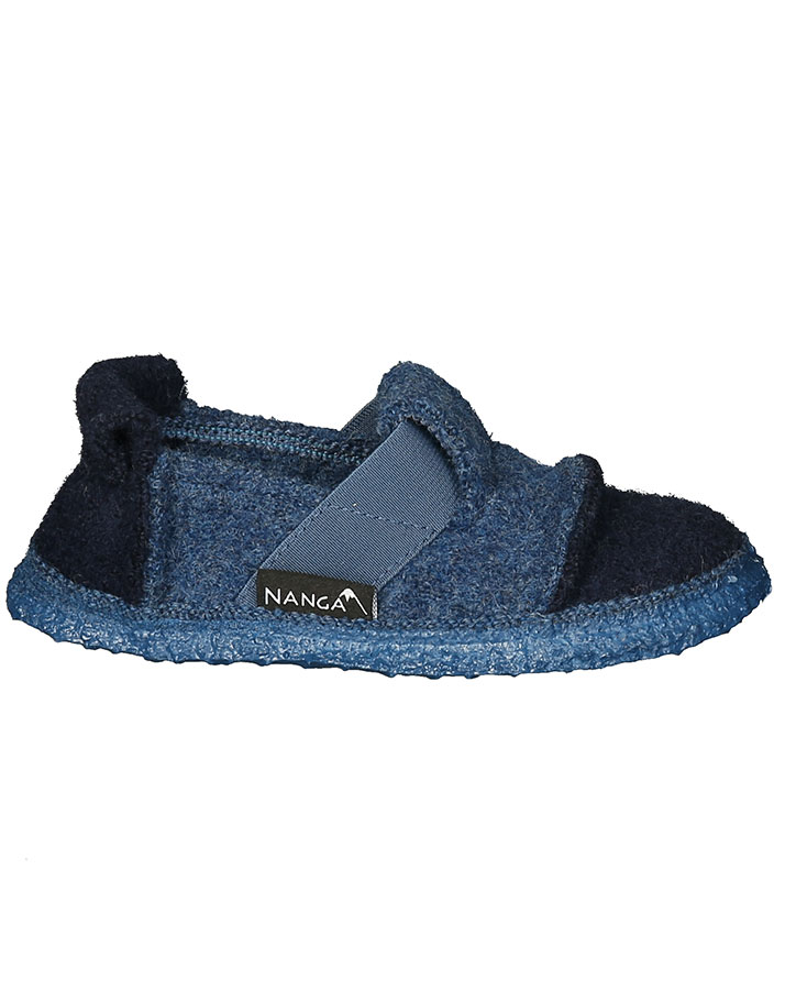 Schlupf-Hausschuhe BERG meliert in blau/navy