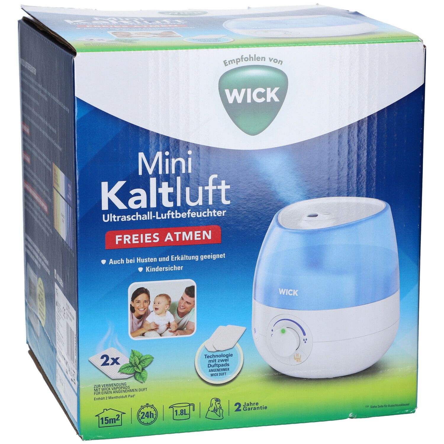 WICK Mini Kaltluft Freies Atmen Ultraschall-Luftbefeuchter