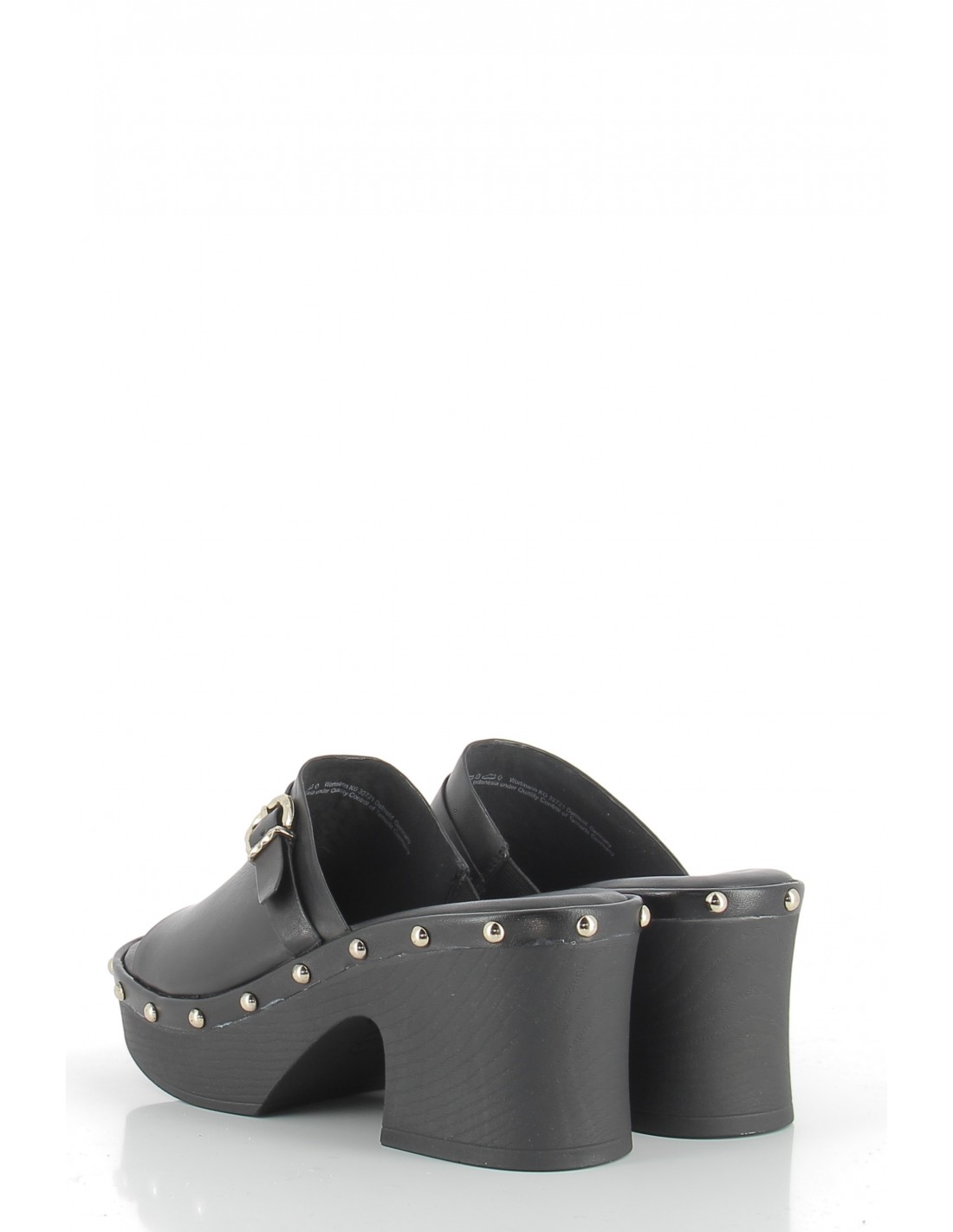 tamaris mules à talon femme 27129-20 007 cuir noir