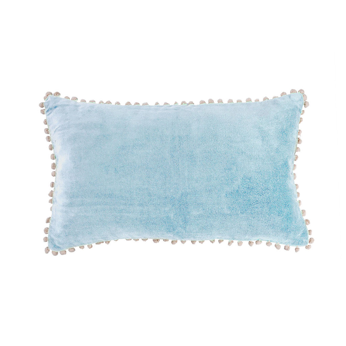 Febronie Housse de coussin en velours Avoriaz vert céladon - 50x30 cm