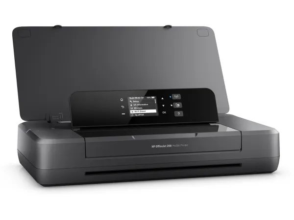 HP Officejet 200 Mobile Printer - Printer - farve - blækprinter - A4/Legal - 1200 x 1200 dpi - op til 20 spm (mono) / op til 19 spm (farve) - kapacitet: 50 ark - USB 2.0, USB vært, Wi-Fi