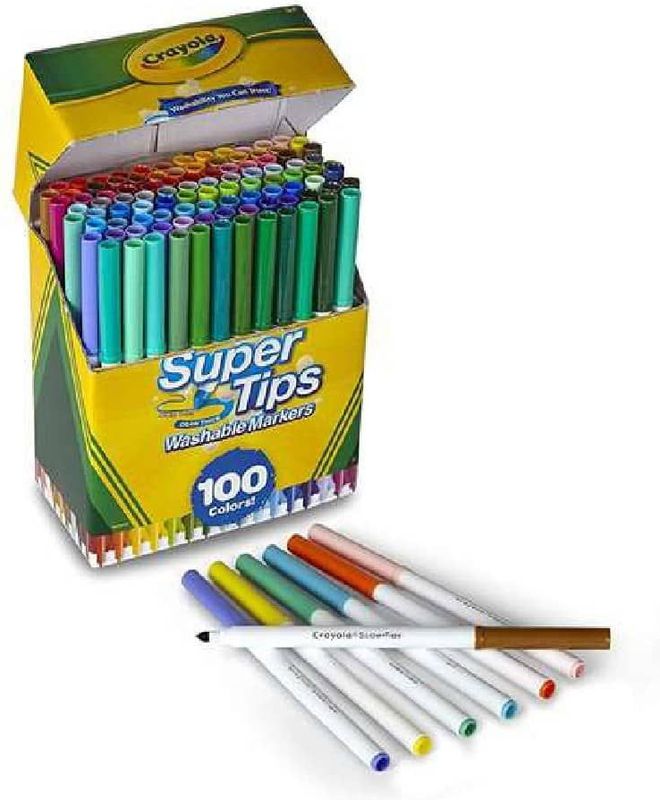 Crayola - Supertips - Viltstiften - 100 Wasbare Viltstiften - Voor Kinderen