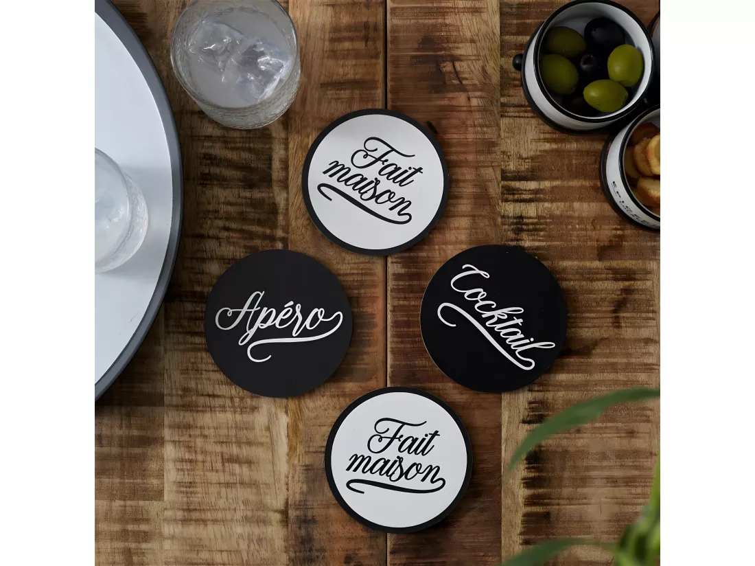 Lot de 4 Dessous de Verre 