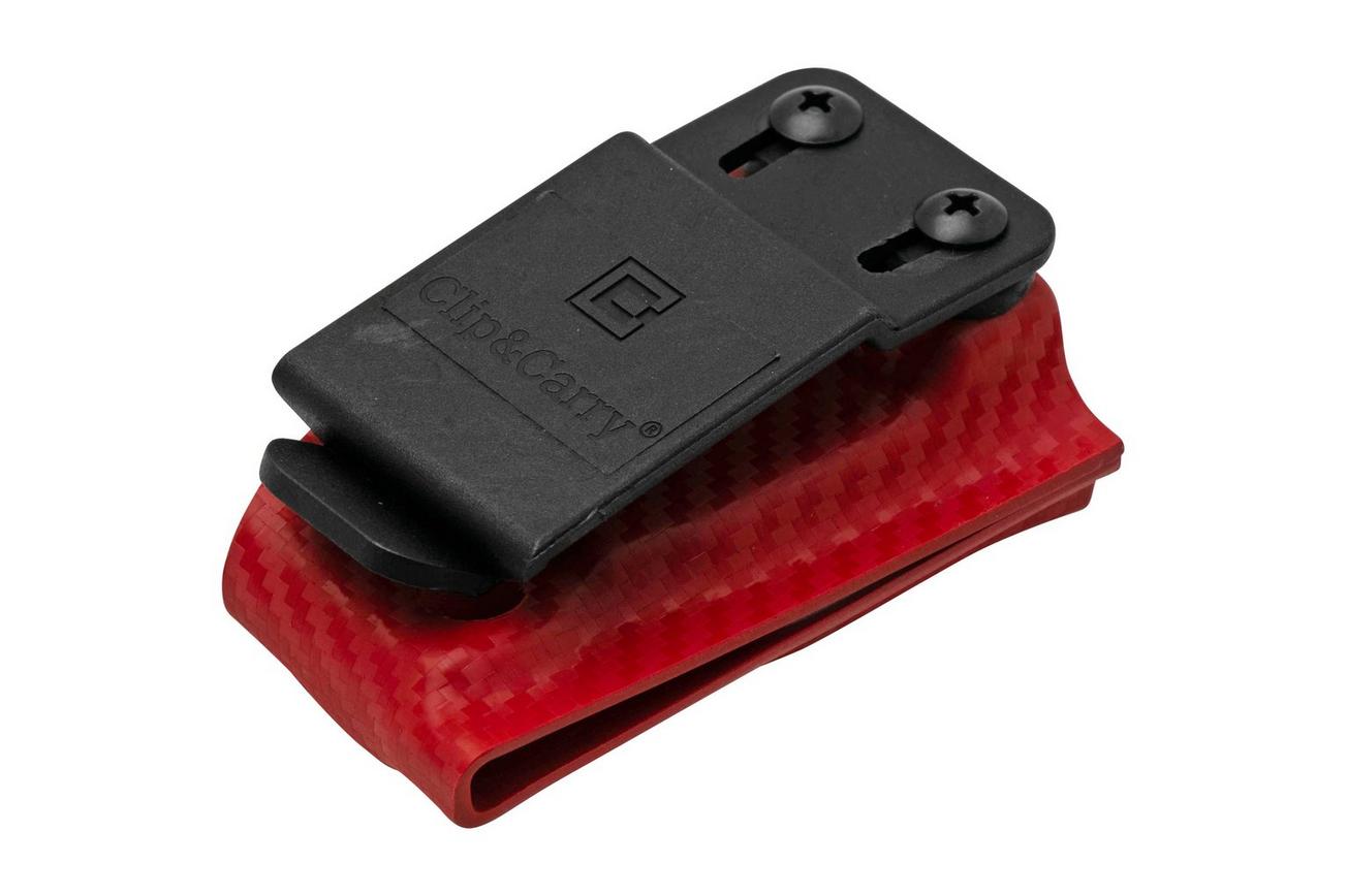 Clip And Carry Kydex Sheath Leatherman Skeletool, Carbon Fiber Red LSKEL-CF-RED riemholster