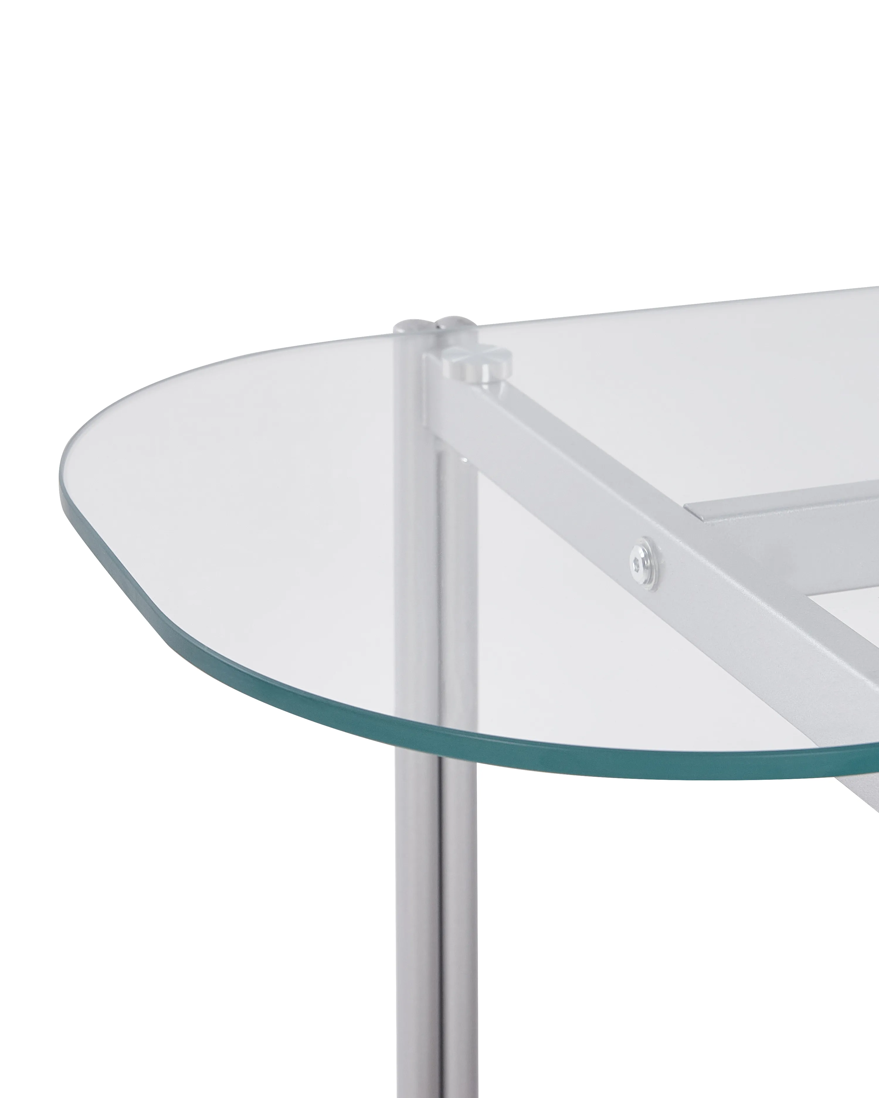 Sidetable LOVELL Veiligheidsglas Zilver