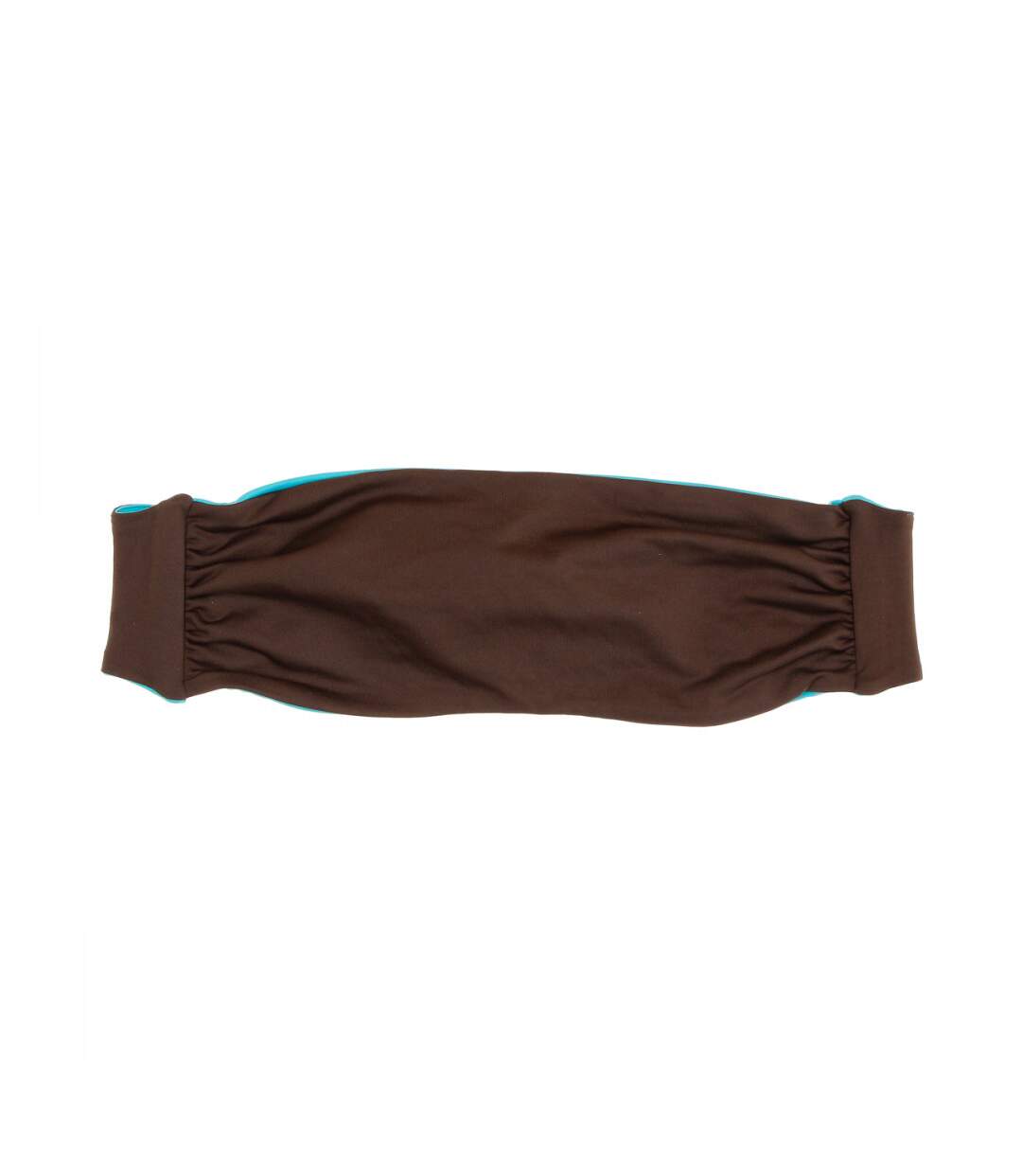 Haut de Bikini Bandeau Réversible Turquoise/Marron Femme Nana Cara Gioia