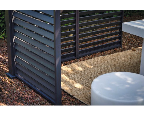 Mirador lamellen zijpaneel voor 300 cm, zijkant 90 cm, zwart