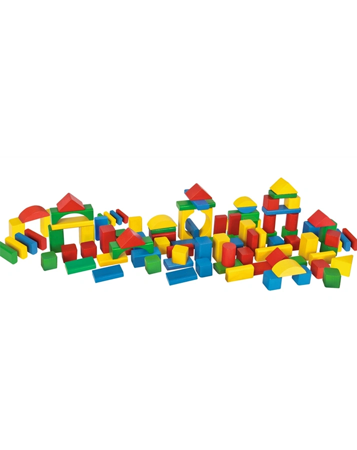 Holzbausteine BUNT 100-teilig