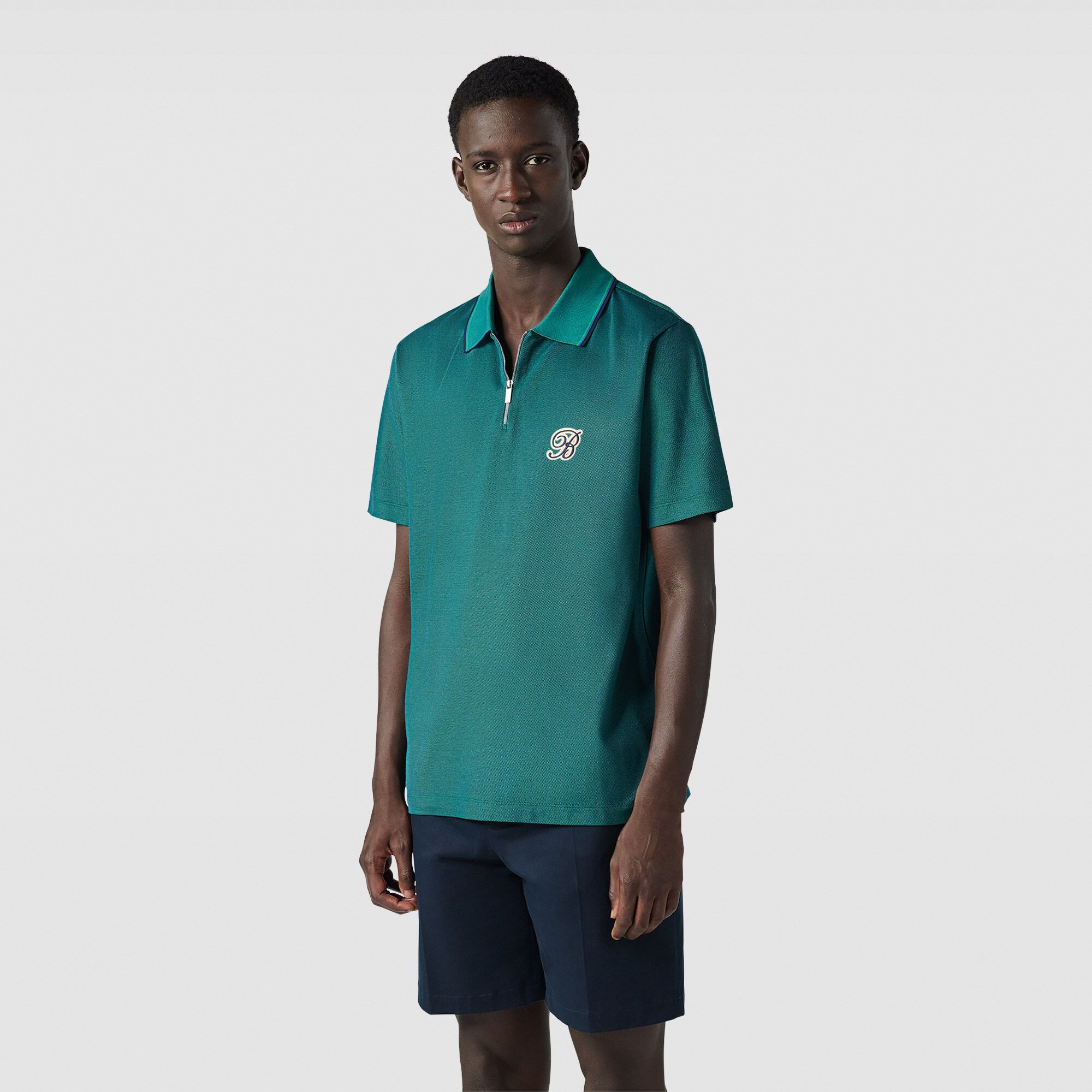 Active Polo Pique Changeant Zippe