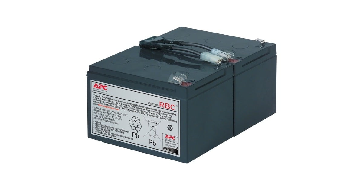 APCBatterij Vervangings Cartridge RBC6 oplaadbare batterij  (Zwart)