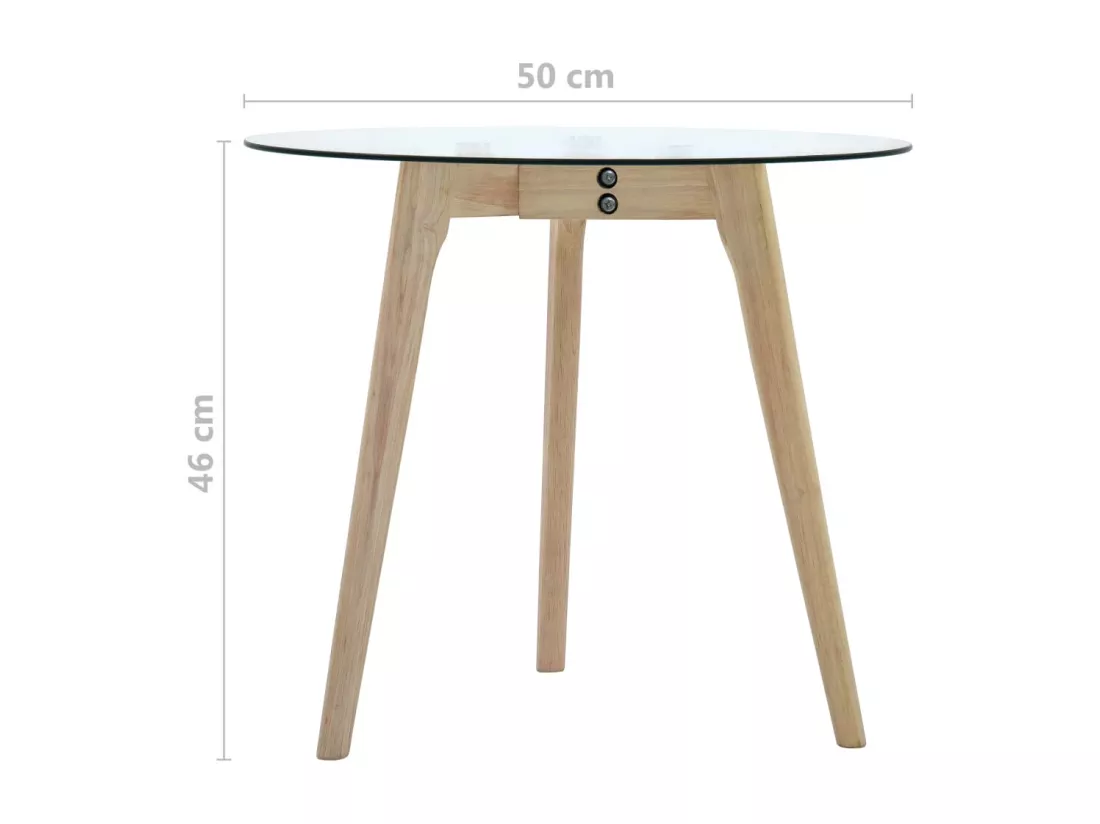 Ensemble de tables d'appoint 2 pièces Verre trempé