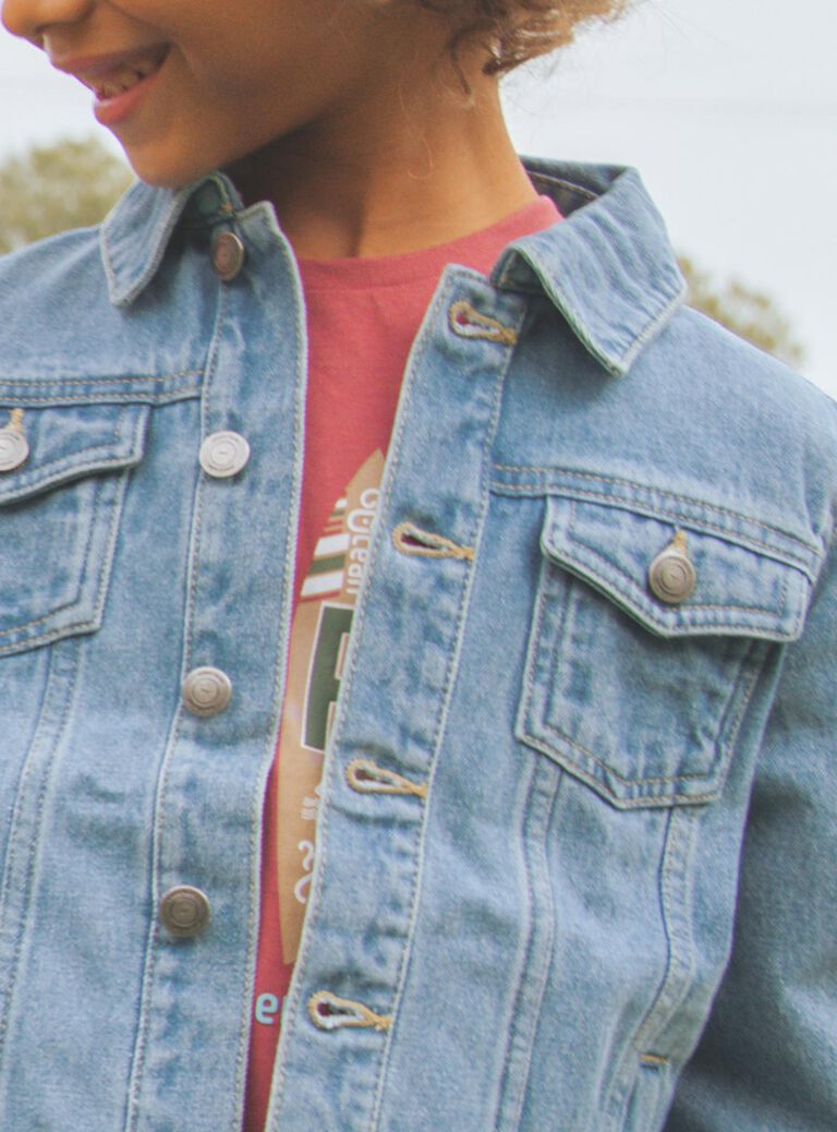 Veste bleue en jean