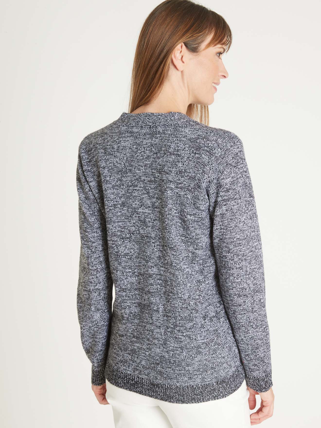 Gilet classique en maille chinée