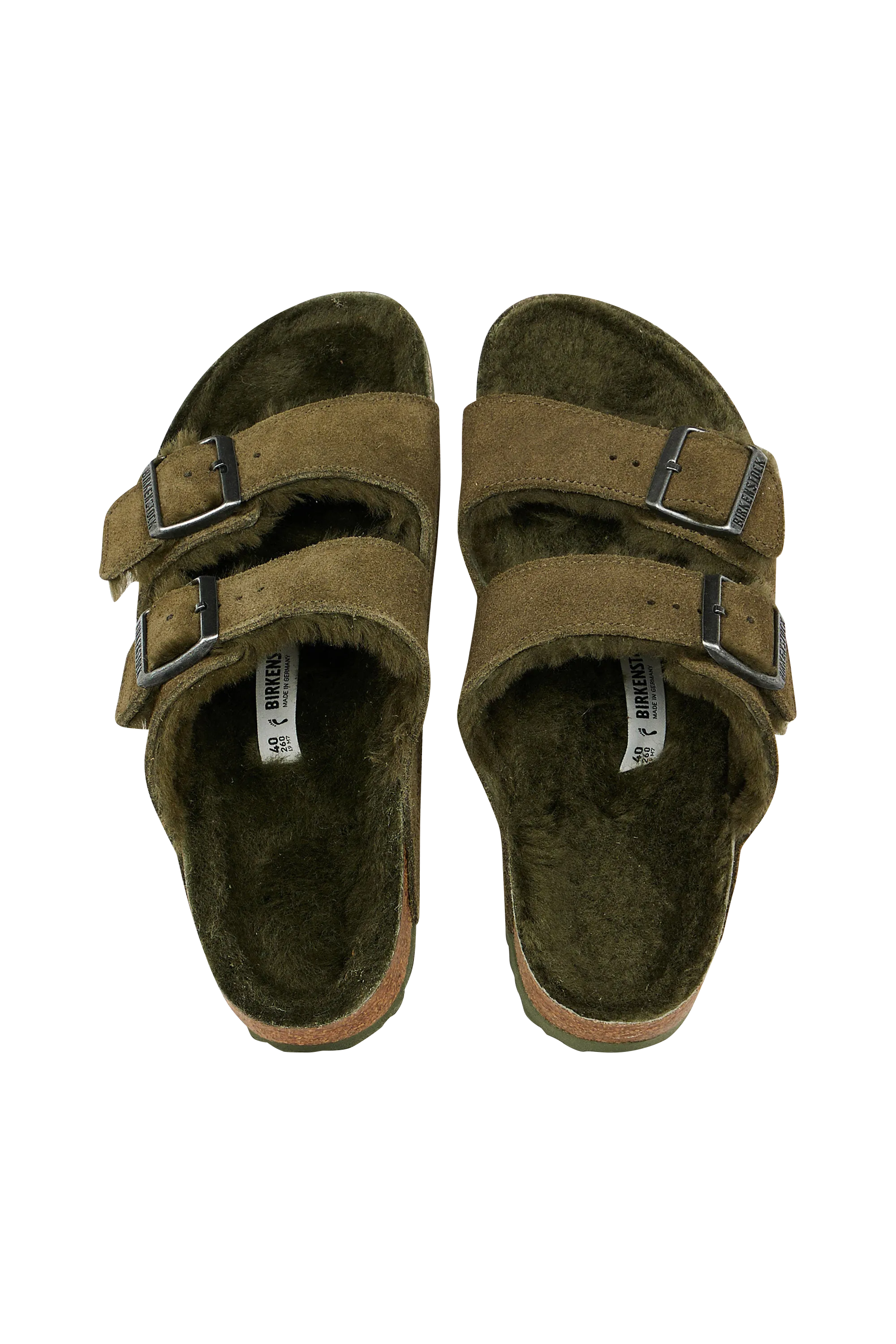 BIRKENSTOCK Sandales Arizona VL Shearling Thyme Kaki