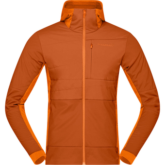 Norrøna Falketind Alpha90 Insulated Zip Hood Fleecejacke Gold Flame Herren