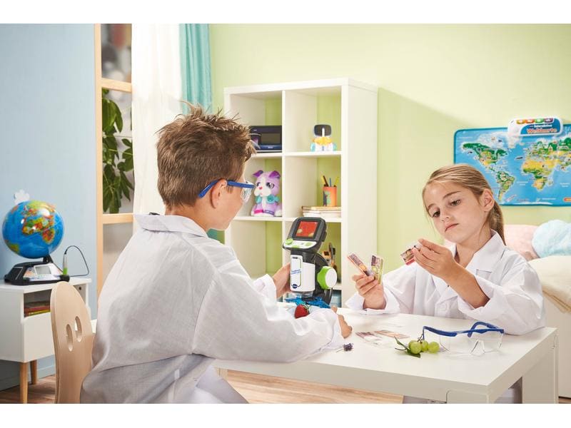 Vtech Interaktives Video-Mikroskop -DE- Kinderfreundliches Mikroskop mit 3 Spielmodi