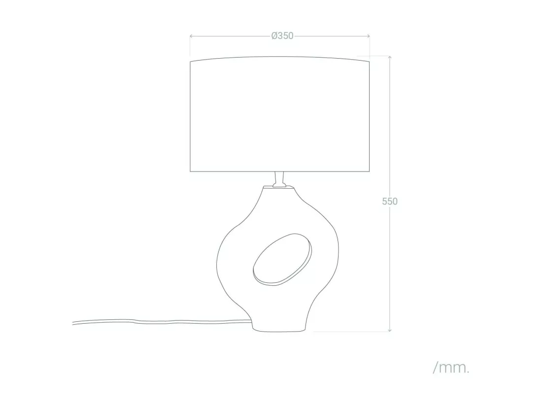 Lampe à Poser en bois Dhara ILUZZIA Blanc / Noir