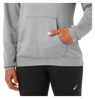 Sweat à capuche Asics Big Logo Gris Femme