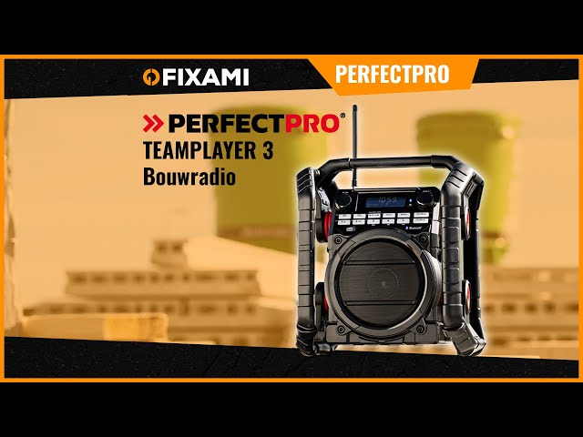 PerfectPro TP3 Bouwradio - FM RDS - DAB  - Bluetooth - aux in - werkt op stroom & batterij