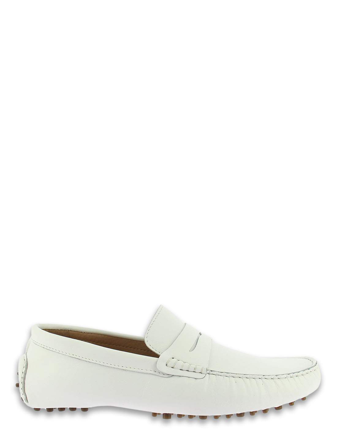 hylton mocassin homme 82985-03 cuir blanc