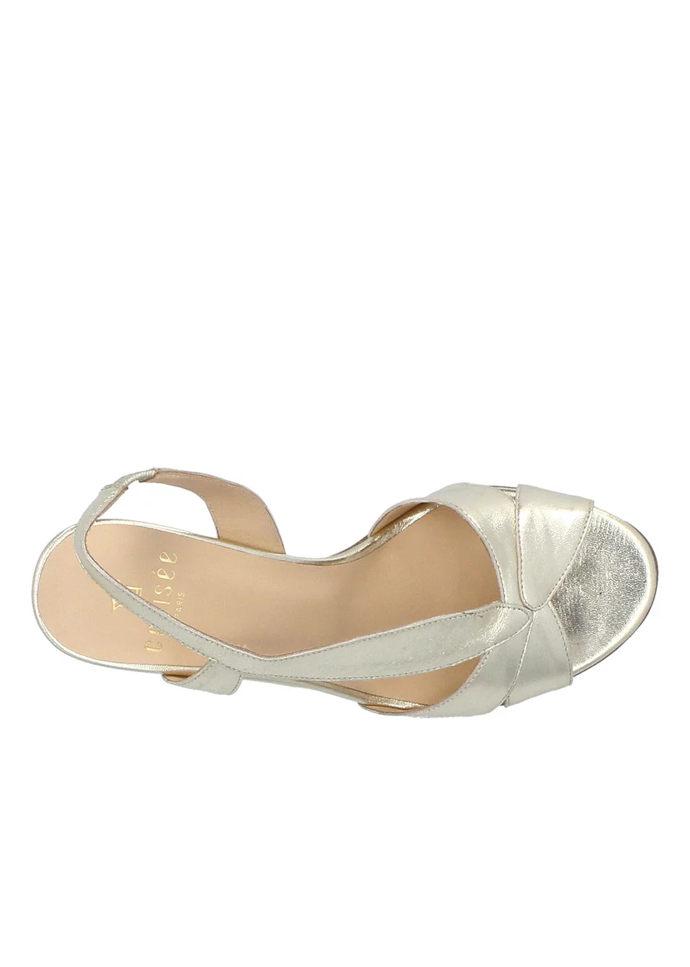 SANDALE ARIANE CUIR PLATINE
